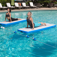Esterilla de Yoga Inflable Resistente y Económica para Piscina, Colchoneta de Fitness DWF, Esterilla de Yoga Inflable para el Agua