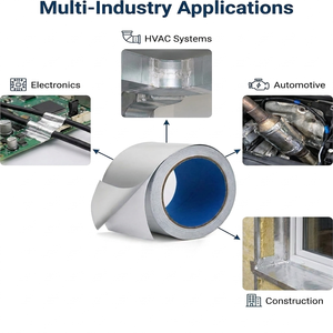 Ruban d'étanchéité et d'isolation pour CVC, ruban adhésif en aluminium haute adhérence pour la réparation des conduits, le contrôle des fuites d'air et l'efficacité thermique - Product Image 6