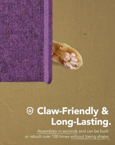 บ้านแมวแบบโมดูลาร์ผ้าสักหลาดกันเสียงที่ปรับแต่งได้เต็มที่ สำหรับแมวในบ้าน ที่หลบซ่อนที่เงียบสงบ - Product Image 5