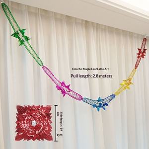 Dekorasi Perayaan Qingming, Rangkaian Bunga Warna-warni, Lampu, Daun Maple Plastik, Dekorasi Pernikahan, Dekorasi Putih, Strip Bunga - Product Image 6