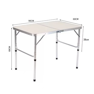 Su misura 90cm bianco all'aperto Picnic e Barbecue tavolo da campeggio pieghevole portatile regolabile, fabbrica diretta - Product Image 2