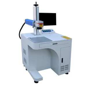 Hoge Precisie Lasergravure 50W 100W Metalen Sieraden Ring Desktop Fiber Lasermarkeermachines Met Raycus Jpt Max Laserbron