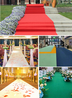 Tapis rouge décoratif pour mariage, décoration pour événements, 2 pièces