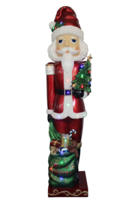 Papá Noel con Bolsa de Regalo Verde con Luces LED - Product Image 2