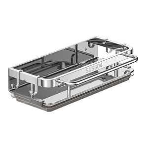 Sea Shark Stainless Steel Sink Rack Wall Mounted Drain Basket Multi Purpose No Drill Spice <b>Storage</b> <b>Kitchen</b> Organizer - Product Image 2