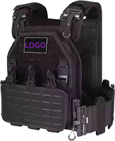 Gilets tactiques en nylon 1000D anti-coupure, découpés au laser, porte-plaques Molle à dégagement rapide, pour activités extérieures et protection paintball