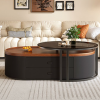 Table basse rectangulaire moderne haut de gamme en bois massif avec plateau en verre, pieds en métal, écologique, facile à nettoyer, stable, table d'appoint pour salon
