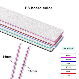 Limas de Uñas de Papel de Lija Profesionales 100/180 de Doble Cara en Forma de Media Luna - Product Image 4