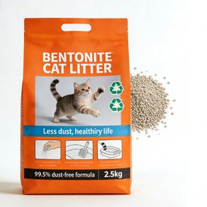 Litière pour chat de qualité supérieure, écologique, zéolite, bentonite, gel de silice, hautement adsorbante, sans poussière, boules à agglomération rapide, contrôle des odeurs, Benjie - Product Image 1