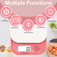 2kg/ 5kg Balance Électronique Grammes Cuisine Numérique Mini Balance Poids Régime Alimentaire Balance Outils de Mesure En Acier Inoxydable oz/ib/ml/g