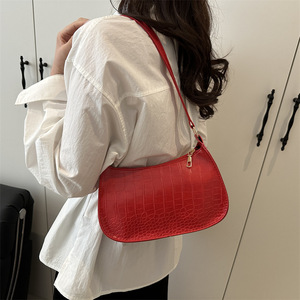 กระเป๋าสะพายไหล่สายเดี่ยวผ้าโพลีเอสเตอร์ลายวินเทจสำหรับผู้หญิง ฤดูใบไม้ผลิ 2026 แฟชั่นใหม่ กระเป๋าใต้วงแขน สไตล์เกาหลี เรียบง่าย - Product Image 3