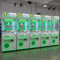 MAKER Factory Machine à griffes LED Panda mignon, à monnayeur, distributeur de peluches pour salles de jeux et centres de divertissement familial