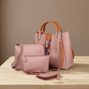 กระเป๋าถือหนังแท้ BS INTERNATIONAL สำหรับผู้หญิง แฟชั่นกระเป๋าใส่เครื่องสำอางแบบสะพายใต้วงแขน ปิดด้วยซิป ประดับเพชร ปักลายสัตว์ ใช้ได้ทุกวัน - Product Image 1