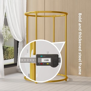 Séchoir à linge rotatif multifonctionnel breveté, sur roulettes, du sol au <span class=keywords><strong>plafond</strong></span>, pour présentation de vêtements en magasin, en métal et plastique - Product Image 5