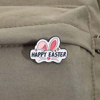 Joyeuses Pâques Lapin Émail Pin Mignon Lapin Oreilles Broche Carotte Badge Bijoux Cadeau pour Amis Sac À Dos En Gros