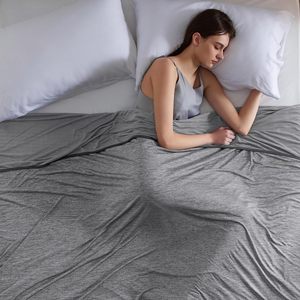 <span class=keywords><strong>Couverture</strong></span> d'été légère en rayonne et bambou, matelassée, style moderne, fraîche, taille personnalisée, pour les personnes ayant chaud la nuit - Product Image 2
