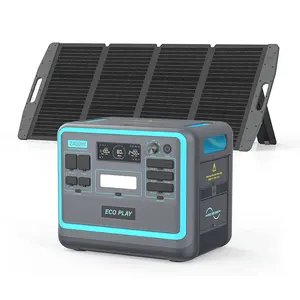 Générateur de secours Système d'énergie solaire avec UPS pour le camping en plein air Générateur solaire portable 3300W