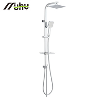 Accessoires de robinetterie murale pour salle de bain, acier inoxydable professionnel SS304, finition chromée, ensemble de douche à effet pluie