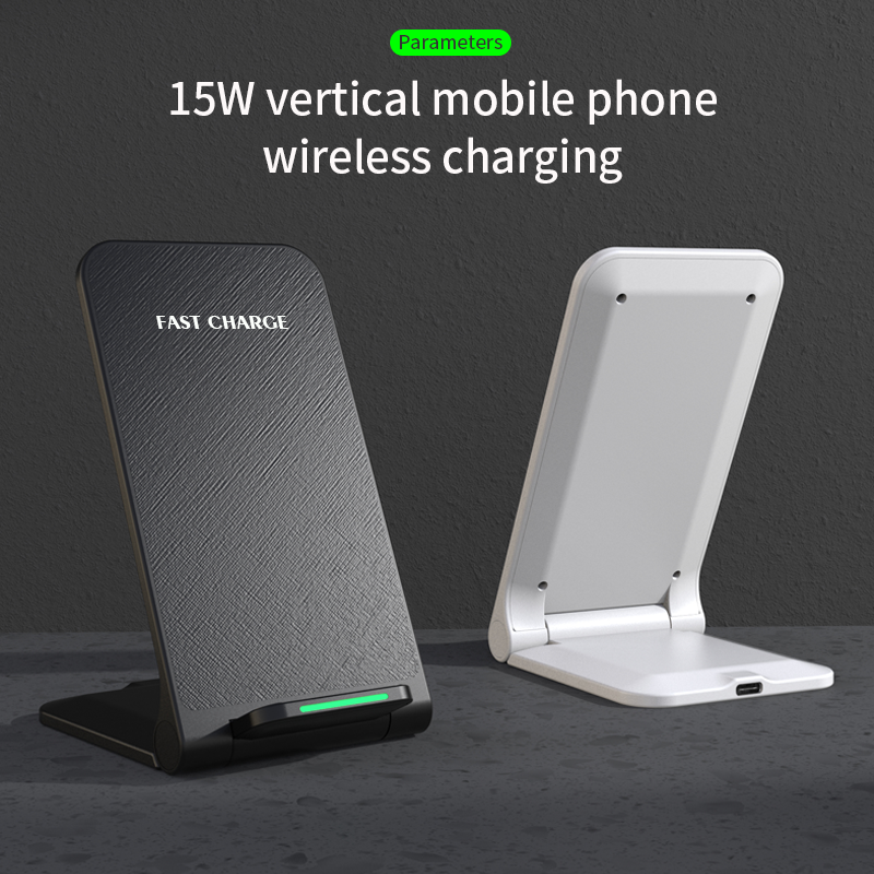 15W Fast Charging Qi Wireless Charger Foldable OEM Logo Universal Charging Pad for iPhone 14/13/12/11 for Samsung