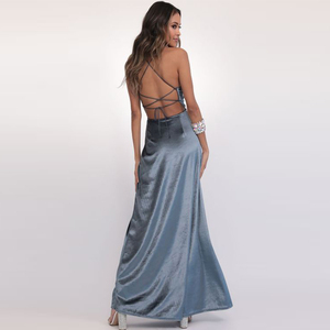 <span class=keywords><strong>Moda</strong></span> Sexy sin espalda Maxi vestido para las mujeres de fiesta de noche elegante vestido largo de verano estilo - Product Image 2