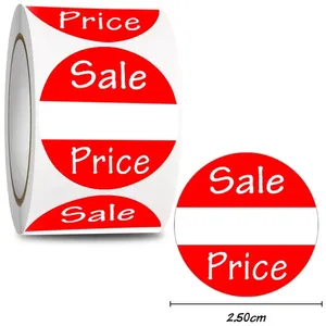 25mm "Sale Price" Handwritten Price DIY Sticker for Store Sale Label Bake Cake Seal Price Sign for Fine Merchandise Sale Sticker