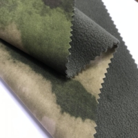 Tela de 3 Capas de Forro Polar con Estampado de Camuflaje, Poliéster, Spandex, Softshell, TPU, para Chaquetas Impermeables