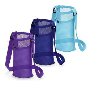 Bolsa Portabotellas de Agua Personalizada, Portátil, de Malla, con Correa para el Hombro - Product Image 1