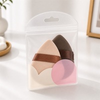 Pochette personnalisée en EVA avec fermeture éclair pour éponge de maquillage et houppette, pochette de rangement cosmétique en EVA givrée réutilisable avec logo et impression