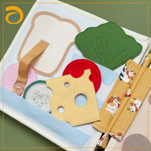 Nouveauté en gros préscolaire fait à <span class=keywords><strong>la</strong></span> main activité Montessori bébé mon premier livre enfants éducatif calme feutre tissu occupé livre - Product Image 6