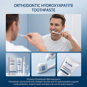Fabricant OEM de dentifrice en marque blanche en gros, dentifrice orthodontique anti-caries à l'hydroxyapatite et au fluor <span class=keywords><strong>pour</strong></span> soins des appareils dentaires - Product Image 3