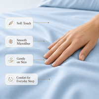 Parure de draps personnalisée en microfibre douce 4 pièces, directement de l'usine, avec support de vente en gros