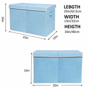 Large <b>Collapsible</b> Toy <b>Storage</b> <b>Box</b> with Lid & Handles - Kids Organizer Chest for Toys Clothes - Product Image 4