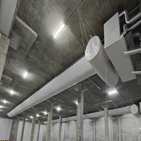 FABOSEN Tissu en polyester ignifuge 100% FR durable pour conduits d'air FABOSEN2026, flexible industriel, anti-condensation, économie d'énergie, CVC
