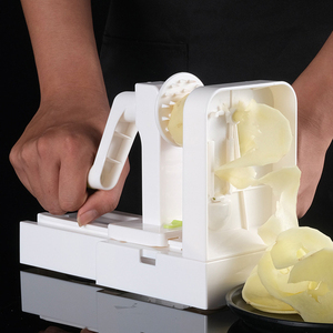 Đa chức năng 4 lưỡi spiralizer linh hoạt & nhỏ gọn có thể gập lại Rau xoắn ốc <span class=keywords><strong>Slicer</strong></span> tốt nhất Veggie Pasta Spaghetti Maker cho thấp - Product Image 4