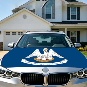 Bandera de Poliéster Sublimado de Primera Calidad para Capó de Coche, Bandera de Louisiana de los Estados Unidos para Desfiles Nacionales y Festivales - Product Image 4