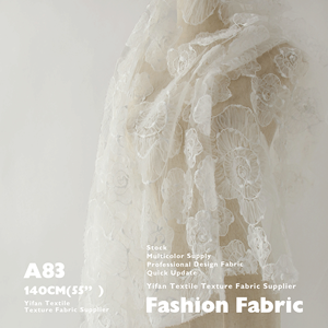 Thời Trang Vải Chất Lượng Cao <span class=keywords><strong>Polyester</strong></span> 3D Organza Hoa Tulle Voan Lưới Thêu Vải Cho Dresses Bé Trẻ Em Quần Áo - Product Image 6