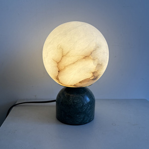 Lámpara de mesa Huiju Lighting de ónix natural con base E27 para bombilla LED, control de interruptor, para sala de estar, dormitorio, estudio, ecológica. - Product Image 2