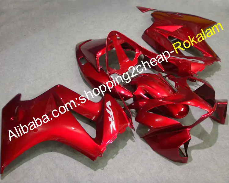ชุดสี ABS ตัวถังสีแดงเข้ม,สำหรับ Honda Cowlings VFR 800 800R VFR800 2002-2012