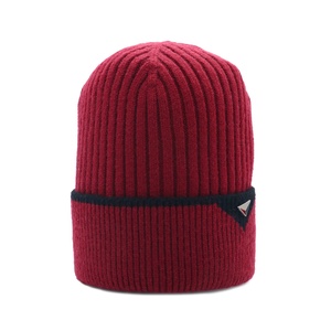 Custom High Elasticity Core-Spun Nylon Winter Knit <b>Beanie</b> <b>Hat</b> Designer Print Beach Wear with 3D Embroidery and Metallic Logo - Product Image 3