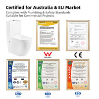 WC à deux pièces à montage au sol, avec chasse d'eau Tornado Watermark, performance améliorée, certifié CE, fabriqué en Chine