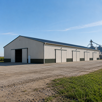 Nave de Estructura de Acero para Almacenamiento de Equipos Agrícolas, de Gran Envergadura y Altura, para Maquinaria Pesada