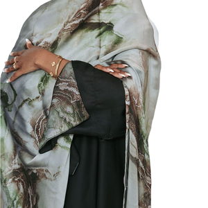 Foulard ethnique haut de gamme très prisé, en polyester, pour l'été, couleur unie, séchage rapide, long, idéal pour les musulmanes, cadeau transfrontalier - Product Image 1