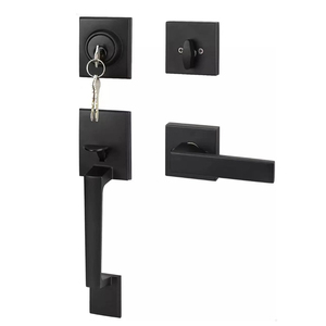 Cerradura de puerta principal de lujo, manija de entrada, puerta delantera residencial, cerrojo de un solo cilindro, manija de puerta de madera, juego completo de cerradura de tracción larga - Product Image 1