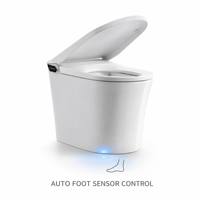 WC intelligent en céramique à siphon en S avec fonction de lavage des fesses