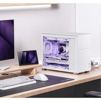 Tout nouveau boîtier Jonsbo D31 Blanc RGB Middle Tower boîtier pc jeu avec ventilateurs rvb