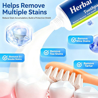 Dentifrice naturel à l'essence de plantes pour éliminer les taches de café et de thé, idéal pour les repas en restaurant et les rassemblements.