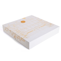 Boîte Calendrier de l'Avent de Noël 2026 Biodégradable Faite Main Personnalisée sur Mesure avec Logo Estampillé Or