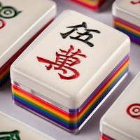 Jeu de Mahjong américain de 166 pièces, tuiles en acrylique arc-en-ciel à deux couches, jeu portable et durable pour la maison, les fêtes et les clubs