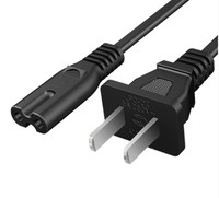 Haute qualité 2 broches USA Figure 8 câble d'extension d'alimentation Ac 110v prise américaine vers cordon d'alimentation Iec C7
