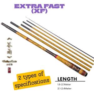 Canne à pêche ultra-légère en fibre de carbone, modèle DK, 1 pièce, 2,1-2,4 m, pour la pêche aux crevettes, haute qualité, prix usine, facile à transporter - Product Image 2